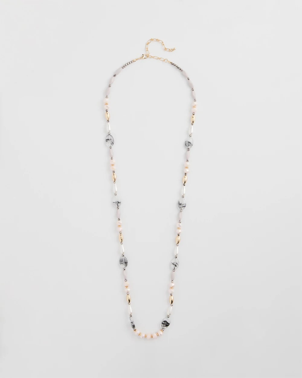 Chico's Pink Art Deco Beaded Necklace Pink