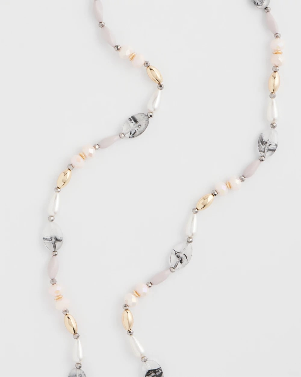 Chico's Pink Art Deco Beaded Necklace Pink