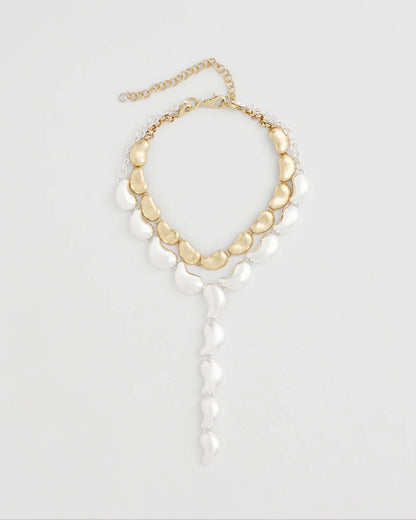 Chico's Convertible Mixed-Metals Y-Necklace Mixed Metals