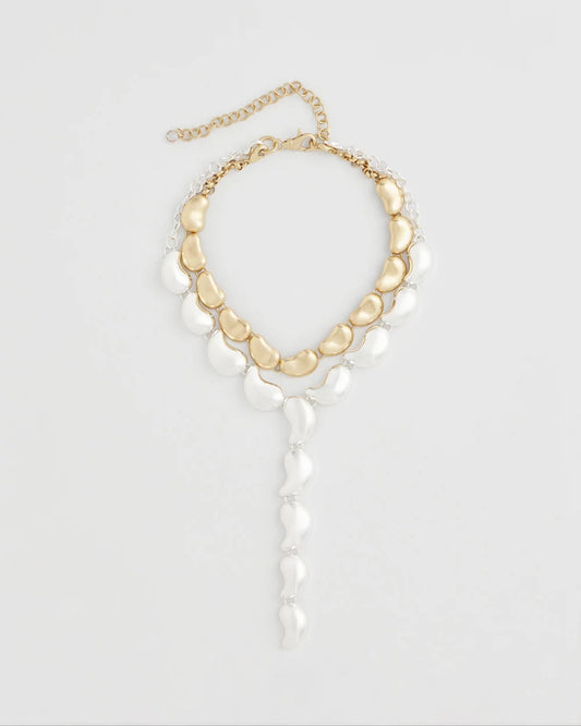 Chico's Convertible Mixed-Metals Y-Necklace Mixed Metals