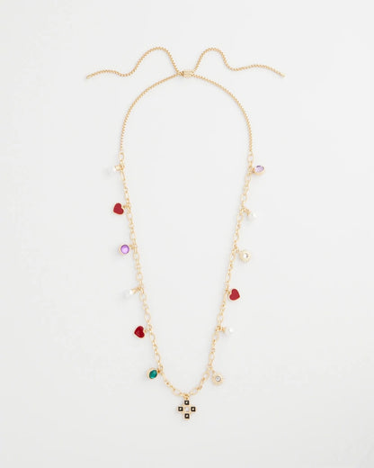 Chico's Adjustable Charm Necklace Multi
