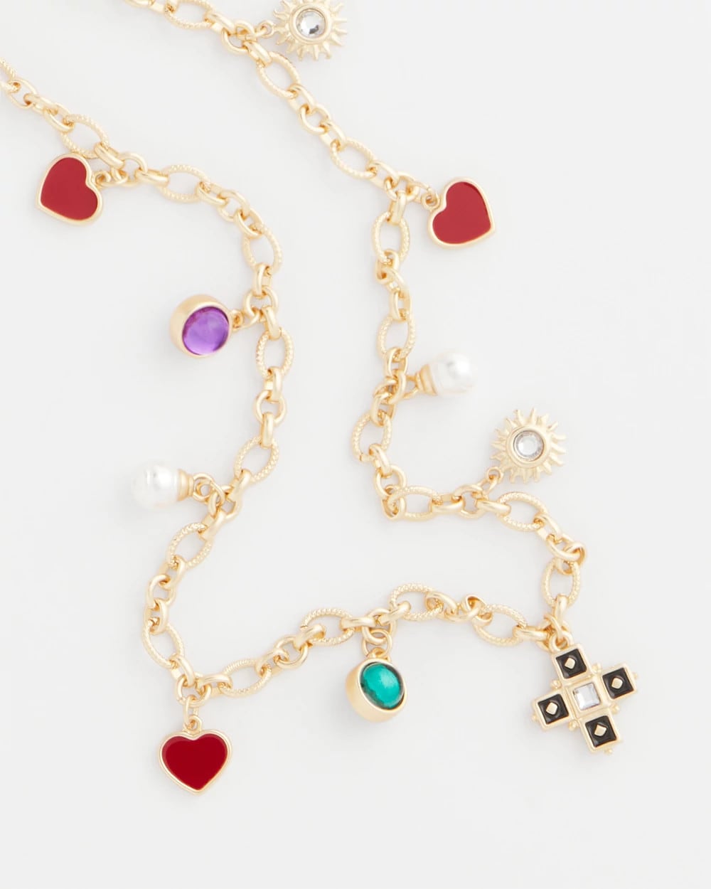Chico's Adjustable Charm Necklace Multi