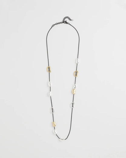 Chico's Mixed-Metal Charm Necklace Mixed Metals
