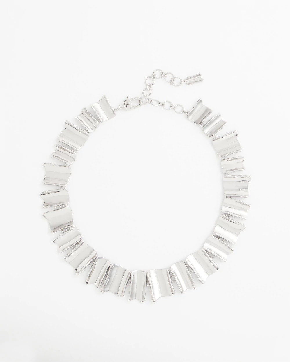 Chico's Silver Wave Collar Necklace Silver