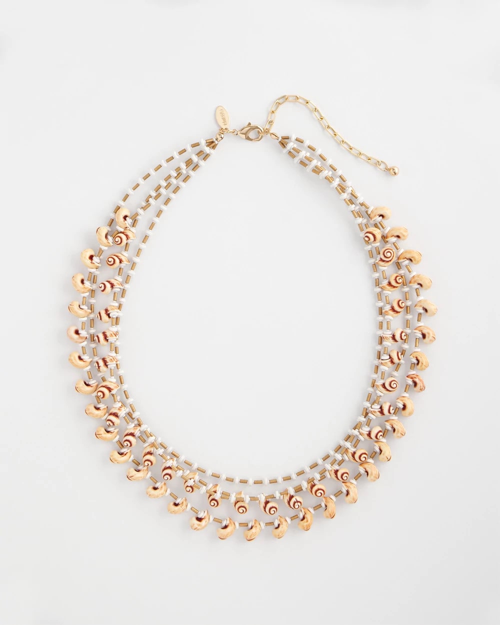 Chico's Multi-Strand Shell Necklace Neutral