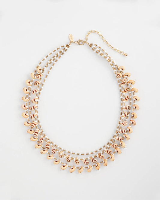 Chico's Multi-Strand Shell Necklace Neutral