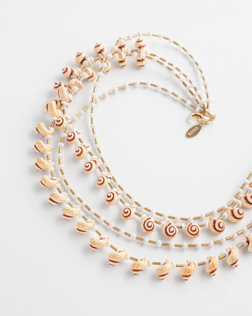 Chico's Multi-Strand Shell Necklace Neutral