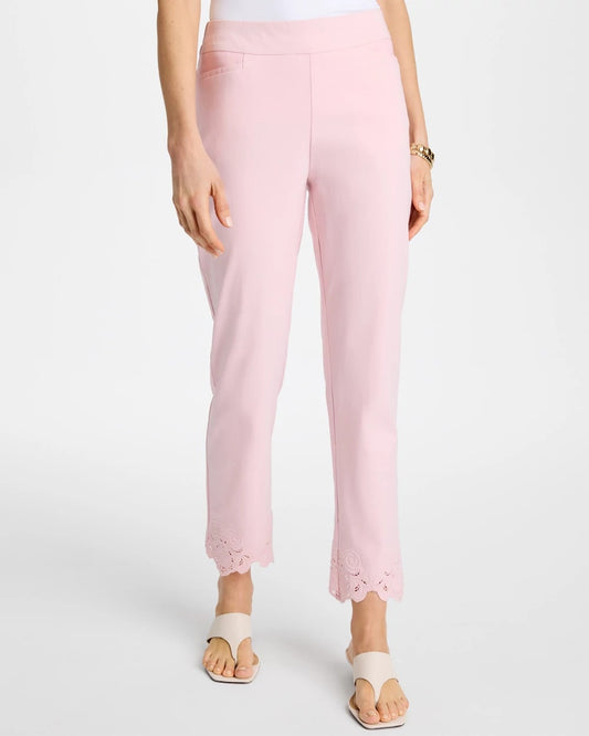 Chico's Embroidered Brigitte™ Slim Crop Pant Sweet Blossom