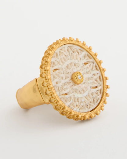 Chico's Pearlescent Stretch Ring Gold