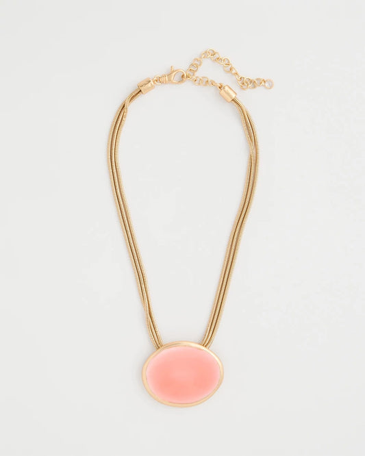 Chico's Coral Pendant Necklace Coral