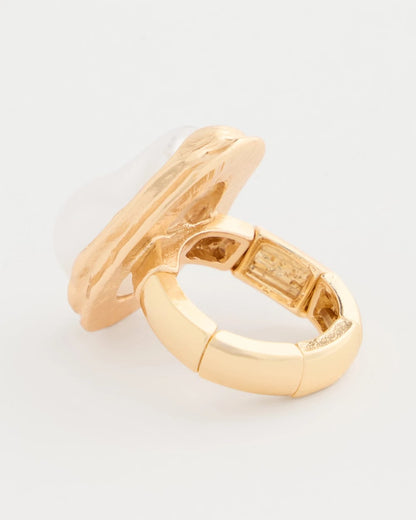 Chico's Faux Pearl Stretch Ring Pearl