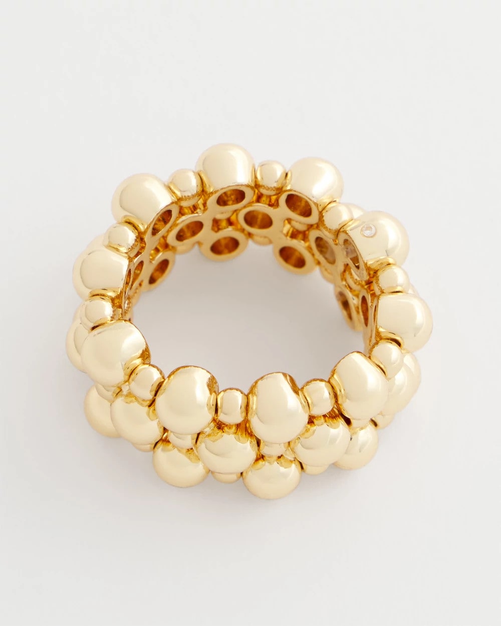 Chico's Gold Bead Stretch Ring Gold