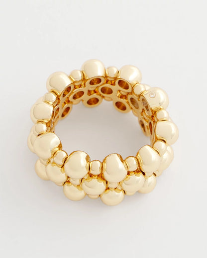 Chico's Gold Bead Stretch Ring Gold