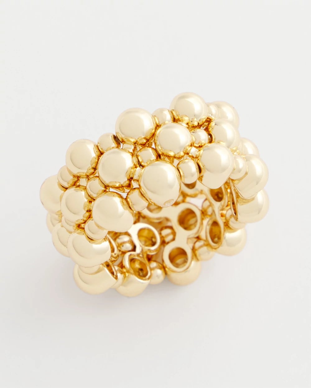 Chico's Gold Bead Stretch Ring Gold
