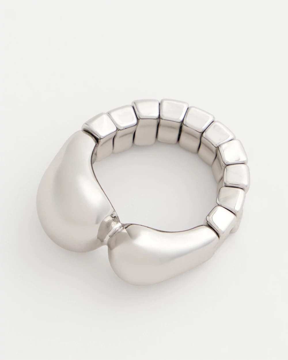 Chico's Curvy Silver Stretch Ring Silver