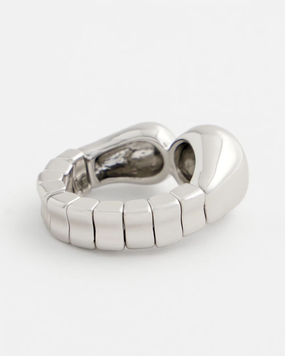 Chico's Curvy Silver Stretch Ring Silver
