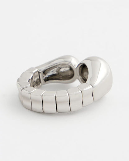 Chico's Curvy Silver Stretch Ring Silver