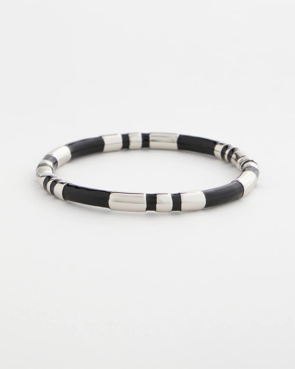 Chico's Black Enamel Hinge Bangle Black