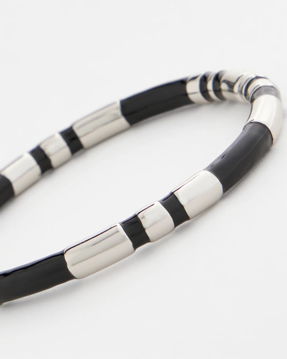 Chico's Black Enamel Hinge Bangle Black