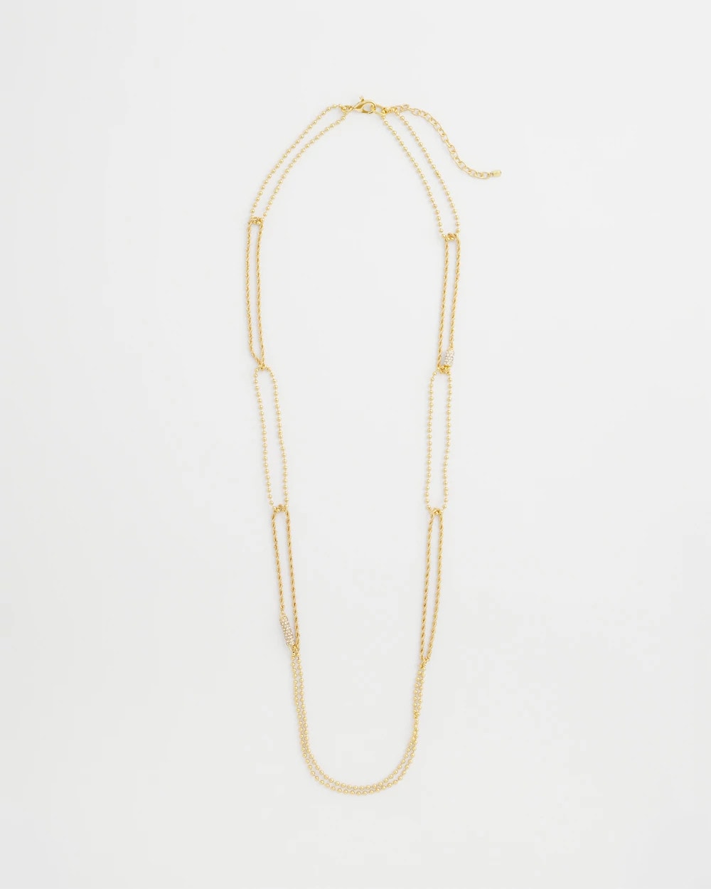 Chico's Long Gold Ball Chain Single Strand Gold