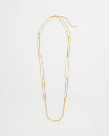 Chico's Long Gold Ball Chain Single Strand Gold