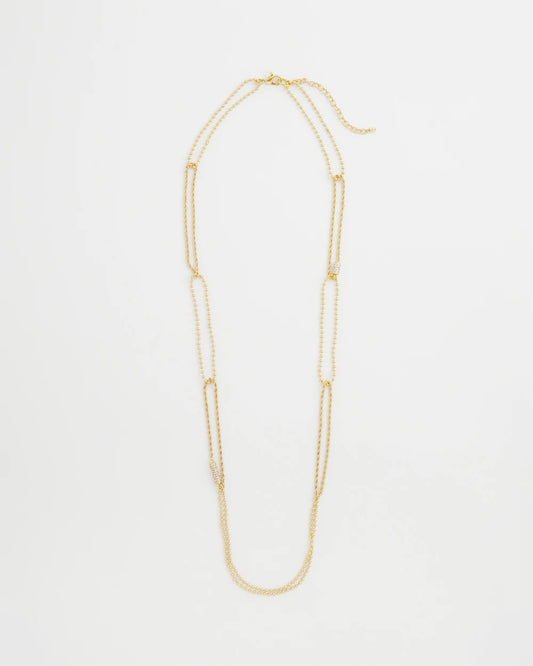 Chico's Long Gold Ball Chain Single Strand Gold