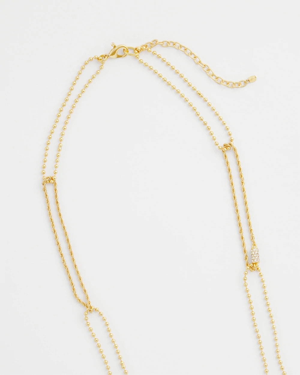 Chico's Long Gold Ball Chain Single Strand Gold