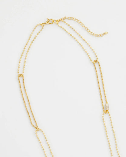 Chico's Long Gold Ball Chain Single Strand Gold
