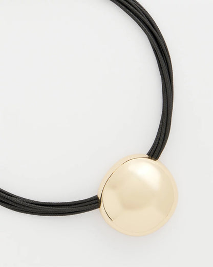 Chico's Gold Pendant Cord Necklace Gold