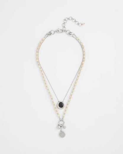 Chico's Short Double Strand Pendant Neutral