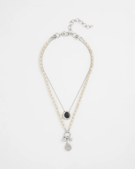 Chico's Short Double Strand Pendant Neutral