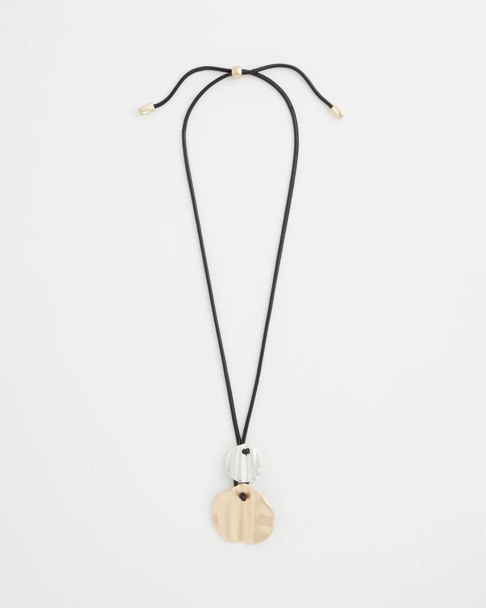 Chico's Crinkle Mixed Metal Pendant Mixed Metals