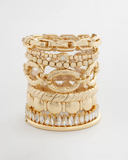 Chico's Gold Link Stretch Bracelet Gold