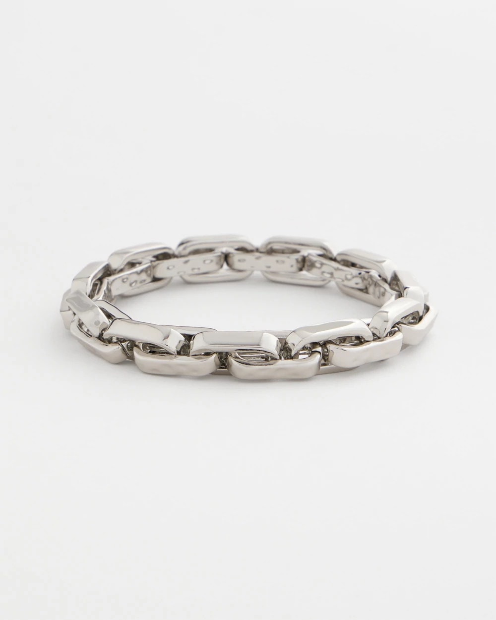 Chico's Silver Link Stretch Bracelet Silver