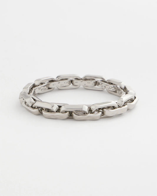 Chico's Silver Link Stretch Bracelet Silver
