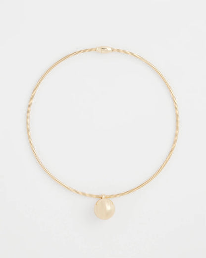 Chico's Gold Bead Collar Necklace Gold