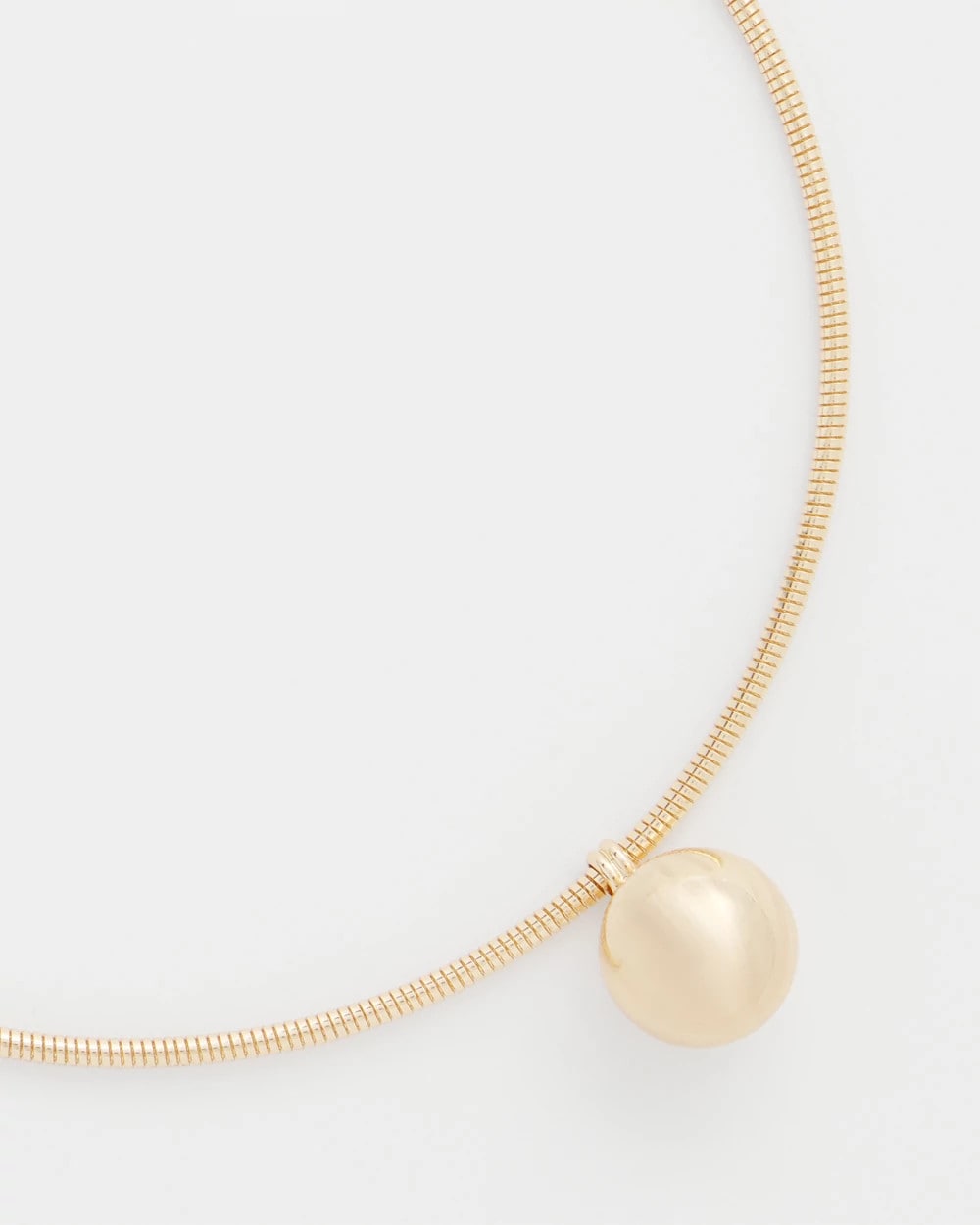 Chico's Gold Bead Collar Necklace Gold