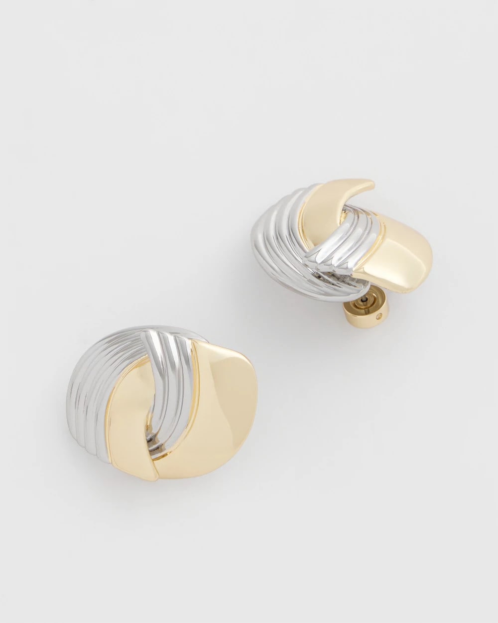 Chico's Mixed Metal Stud Earrings Mixed Metals