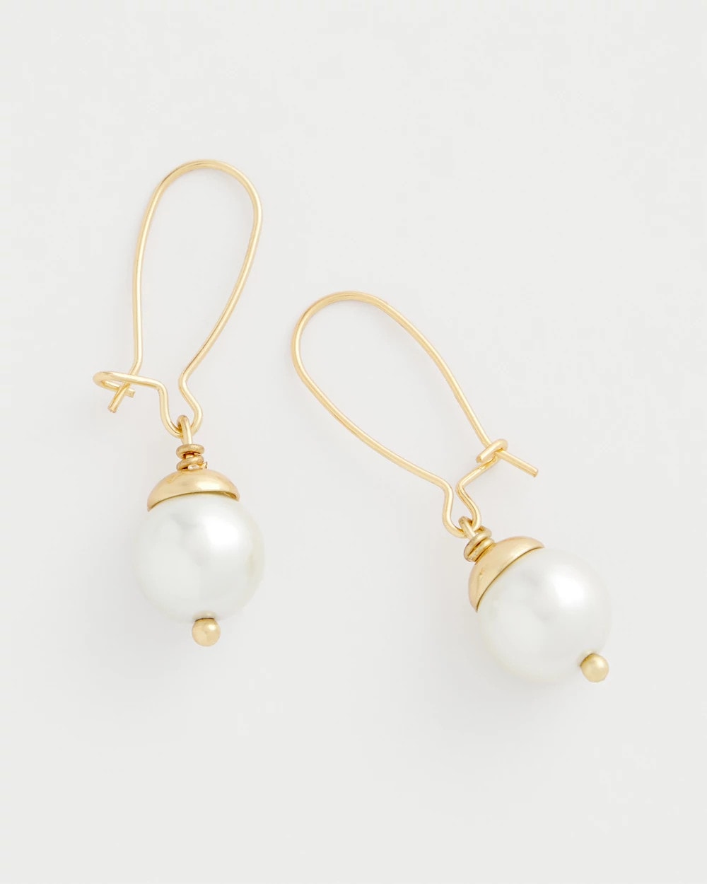 Chico's Mixed Metal Stud Earrings Pearl