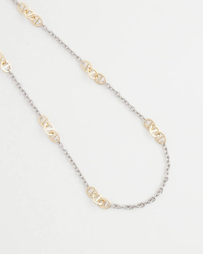 Chico's Mixed Metal Link Long Necklace Mixed Metals
