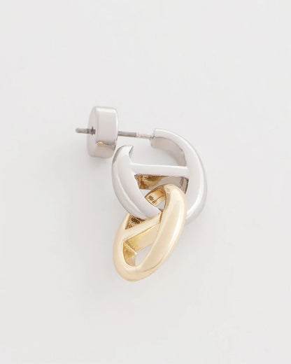 Chico's Mixed Metal Link Earrings Mixed Metals