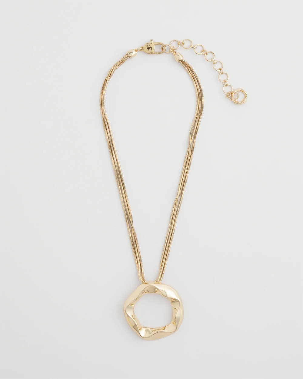 Chico's Short Circle Pendant Gold