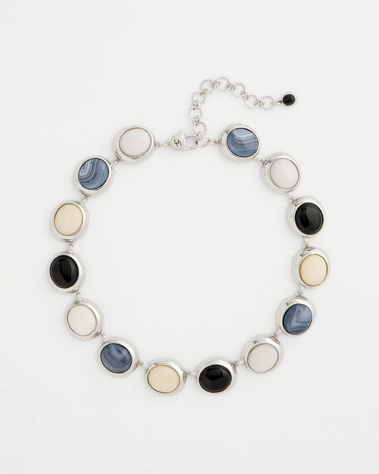 Chico's Short Polka Dot Collar Neutral