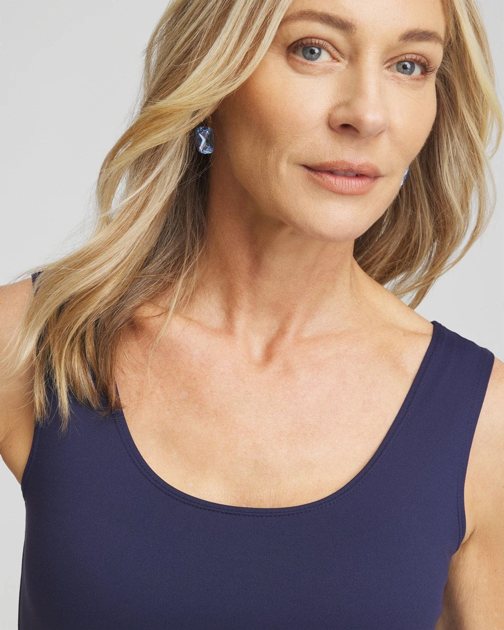 Chico's Microfiber Tank Passport Blue