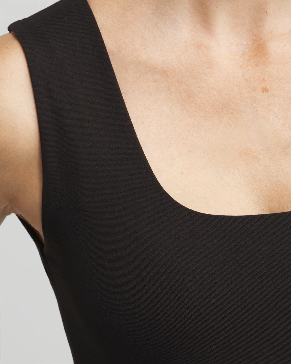 Chico's Contour Cotton™ Square Neck Tank Black