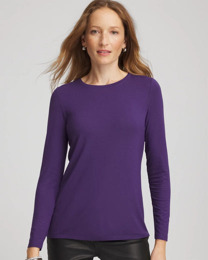 Chico's Touch of Cool™ Layering Tee Purple Elixir