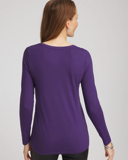 Chico's Touch of Cool™ Layering Tee Purple Elixir