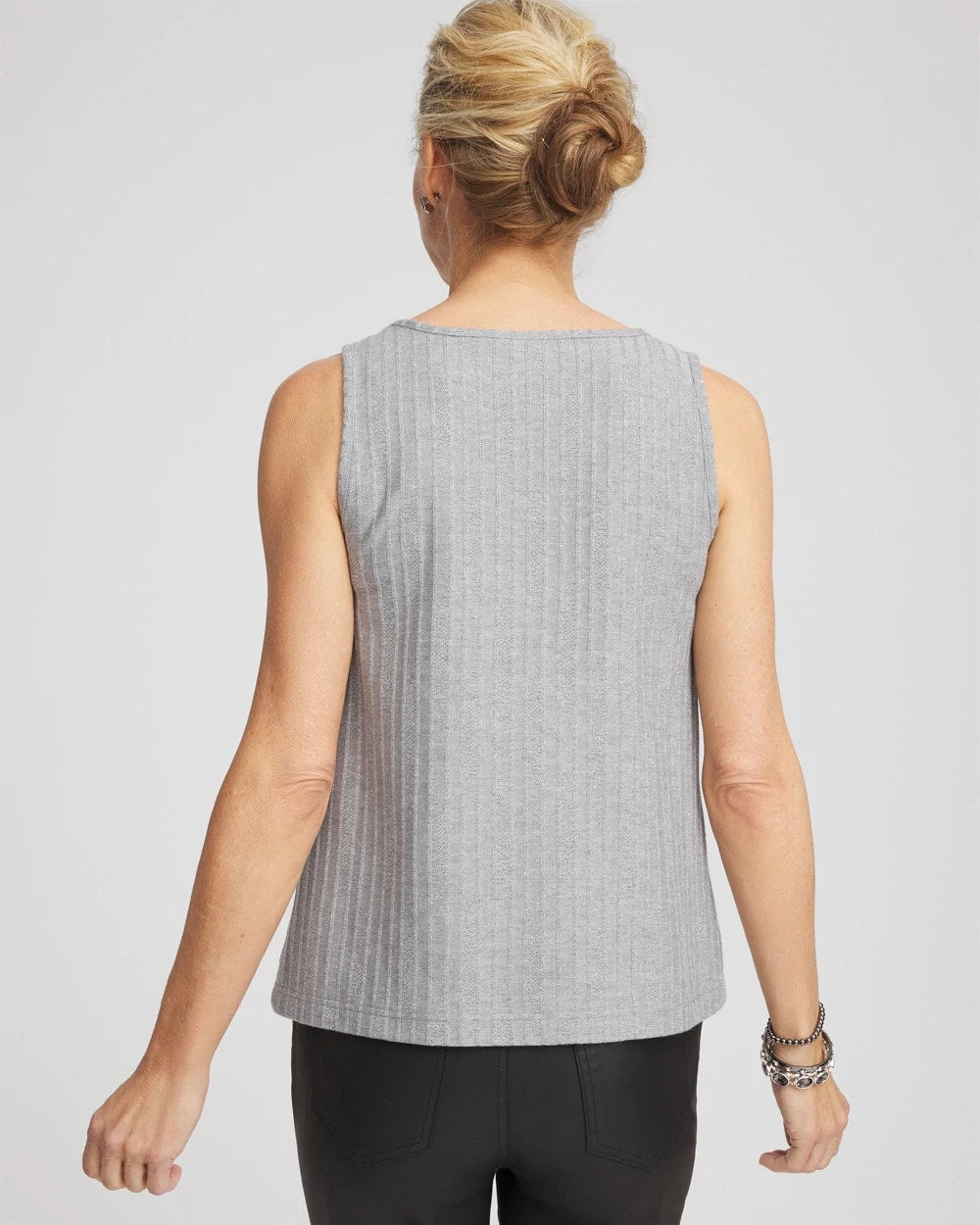 Chico's Cozy Tank Fog Heather Gray