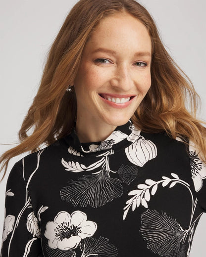Chico's Touch of Cool™ Mockneck Layering Tee Black
