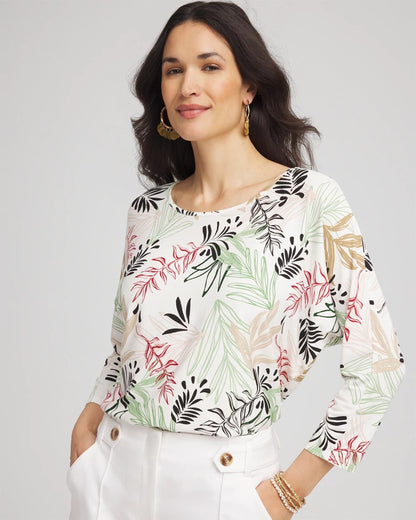 Chico's Touch of Cool™ Tapered Top Ecru